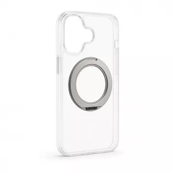 Evelatus Apple iPhone 17 hybridné puzdro s MagSafe PC+TPU 360 kovový stojan priehľadné