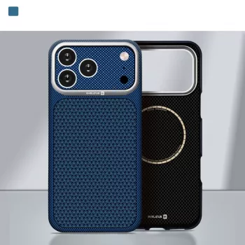 Evelatus Apple iPhone 18 Pro Carbon Premium Edition MagSafe puzdro - polnočná modrá
