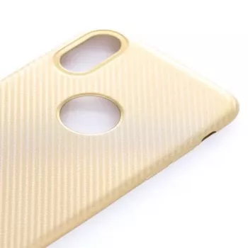 Evelatus Apple iPhone X Carbon Gold puzdro na zadnú stranu