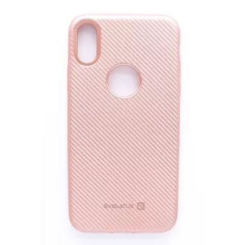 Evelatus Apple iPhone X Carbon ružové zadné krytie