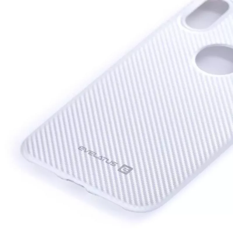 Evelatus Apple iPhone X Carbon strieborné ochranné puzdro