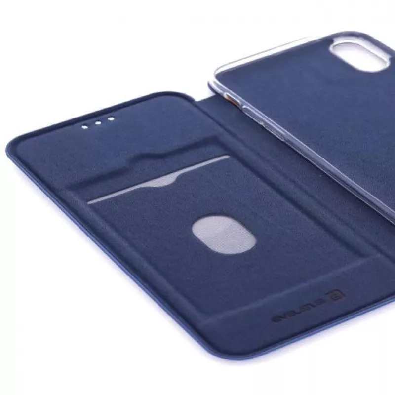 Evelatus Apple iPhone XR knižné puzdro tmavomodrá