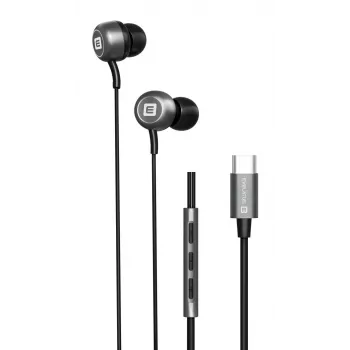Evelatus Crystal Clear Audio slúchadlá s USB-C a mikrofónom čierne