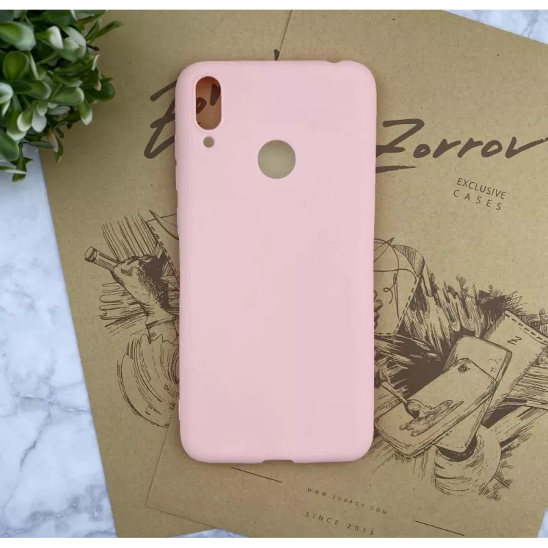 Evelatus Huawei Y7 2019 Nano silikónové puzdro Soft Touch TPU ružový piesok