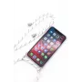 Evelatus Samsung Galaxy A10s puzdro s povrázkom biele pruhy transparentné