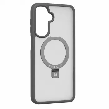 Evelatus Samsung Galaxy A17 4G / A17 5G ochranné puzdro s MagSafe & stojanom, matný krúžok, dymovo sivé