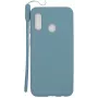Evelatus Samsung Galaxy A20e soft-touch silikónové puzdro s remienkom modré