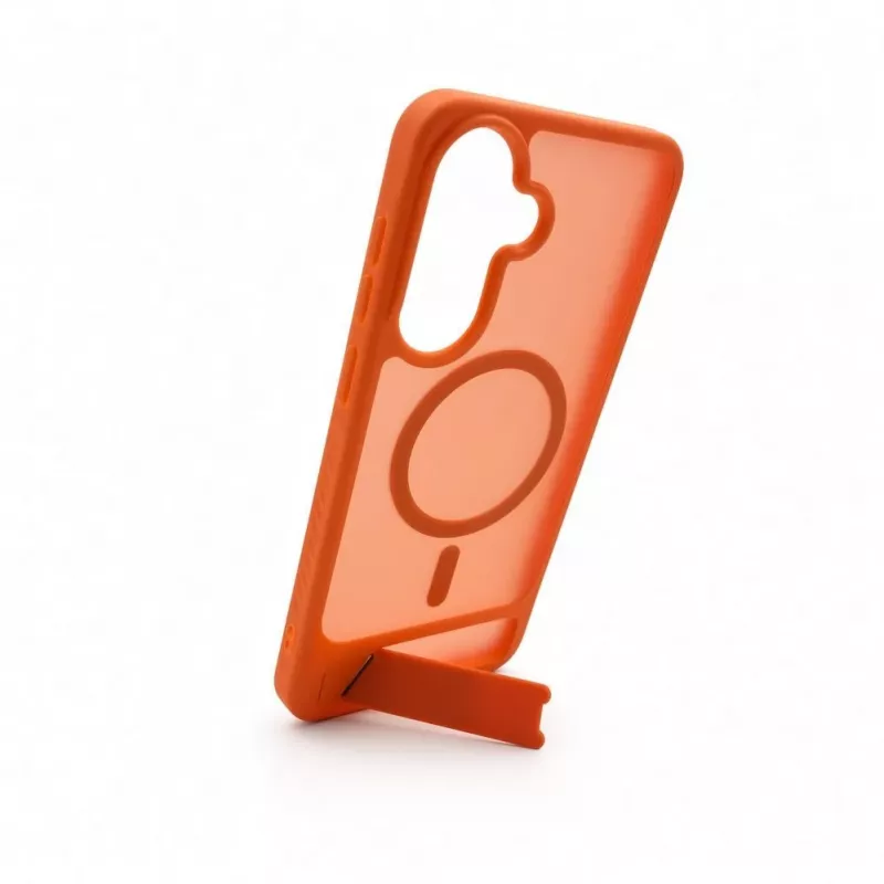 Evelatus Samsung Galaxy A37 / A36 pogumované MagSafe puzdro so stojanom oranžová
