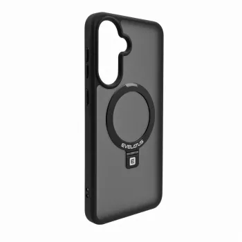 Evelatus Samsung Galaxy A37 / A36 ochranné puzdro s MagSafe & stojanom, matný krúžok, čierne