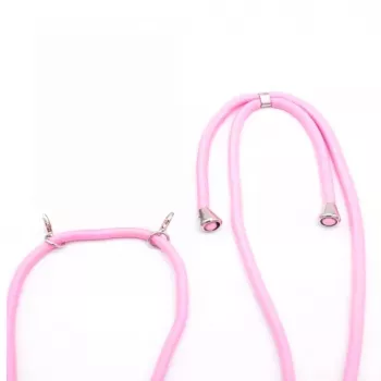 Evelatus Samsung Galaxy A40s puzdro s popruhom Pink Transparent