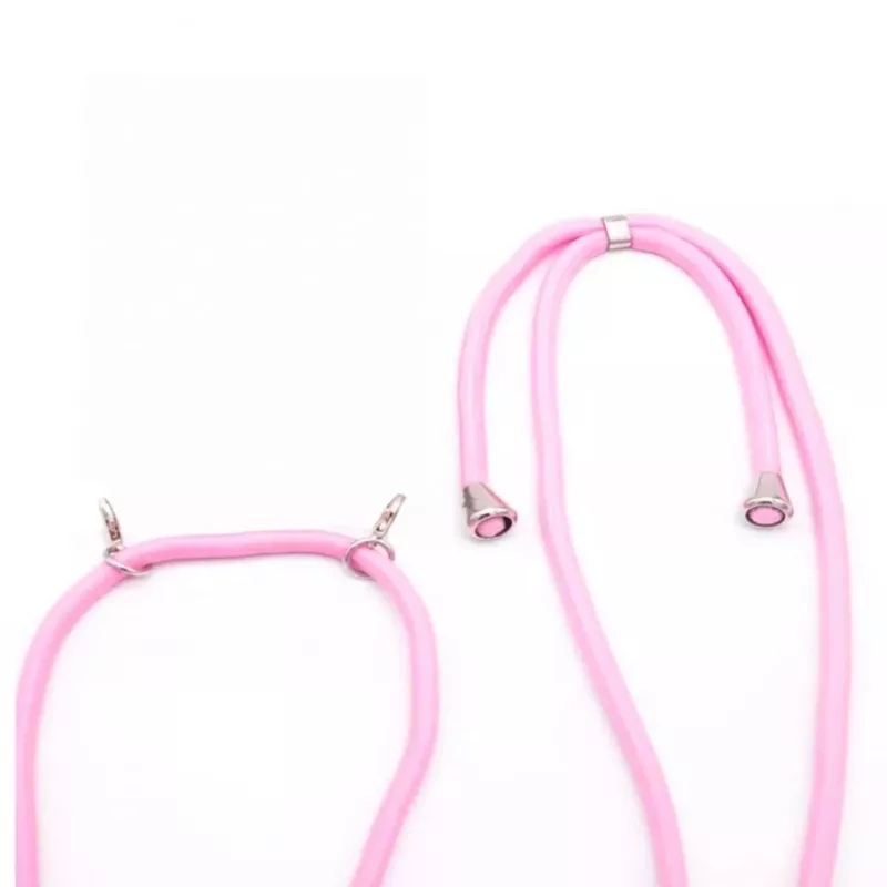 Evelatus Samsung Galaxy A40s puzdro s popruhom Pink Transparent