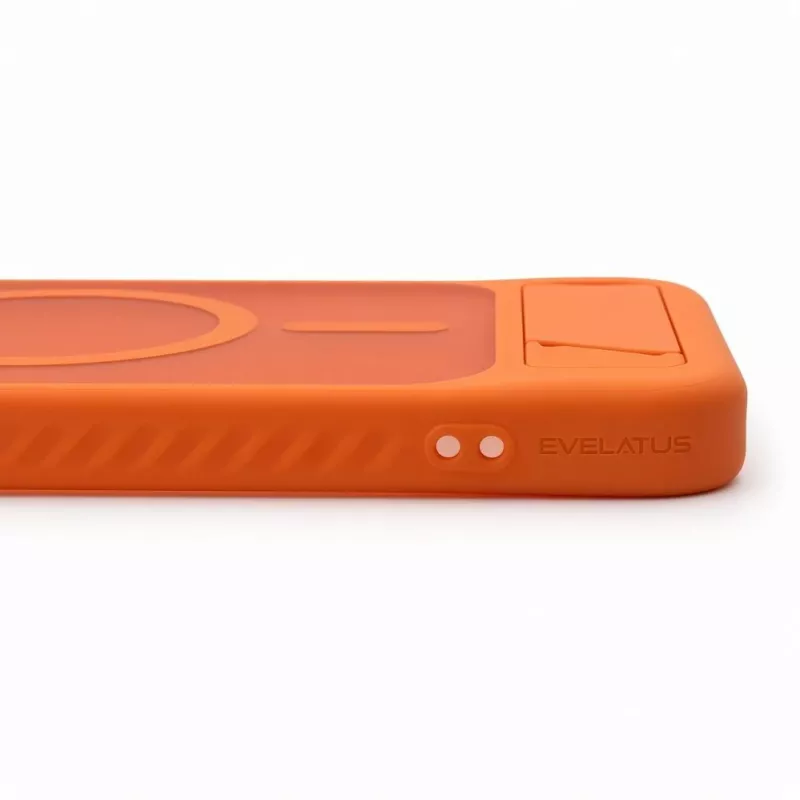 Evelatus Samsung Galaxy A57 pogumované MagSafe puzdro so stojanom oranžová