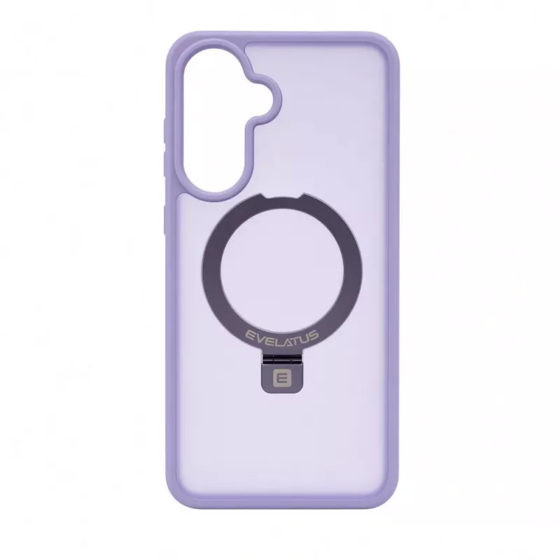 Evelatus Samsung Galaxy A57 Shield puzdro s MagSafe a stojanom, matný prstenec, levanduľová fialová
