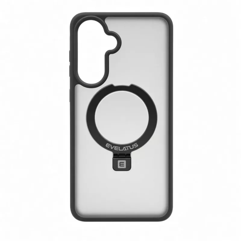 Evelatus Samsung Galaxy A57 Shield puzdro s MagSafe a stojanom, matný prstenec, dymovo sivá