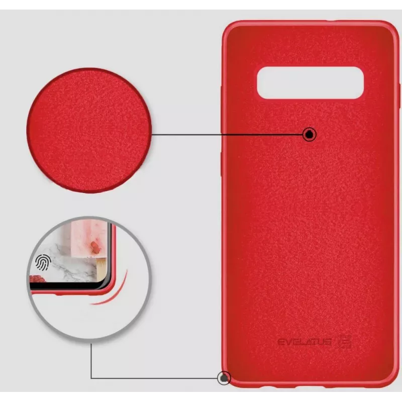 Evelatus Samsung Galaxy S10 Nano silikónové puzdro Soft Touch TPU červená