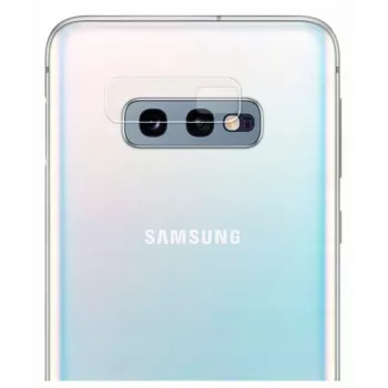 Evelatus Samsung Galaxy S10e náhradné sklo fotoaparátu - priehľadné s čiernym rámom