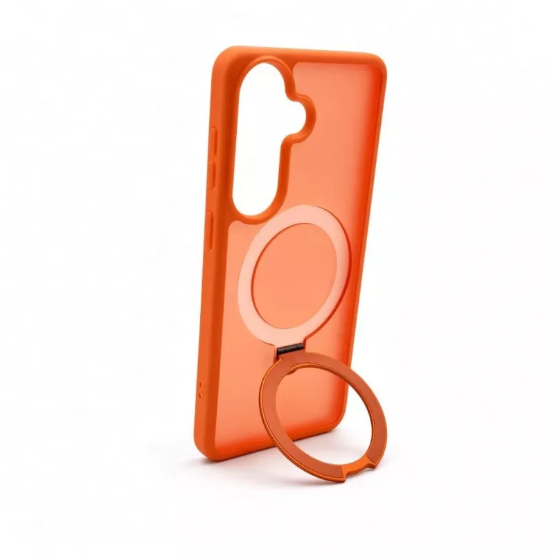 Evelatus Samsung Galaxy S26 Shield puzdro s MagSafe & stojanom matný ring oranžové