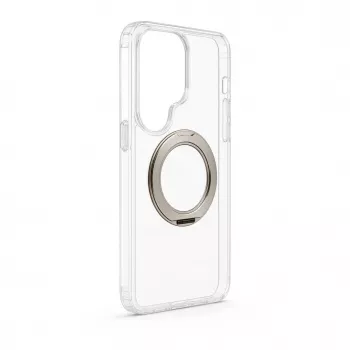 Evelatus Samsung Galaxy S26 Ultra hybridové puzdro s MagSafe PC+TPU 360 kovový stojan priehľadné