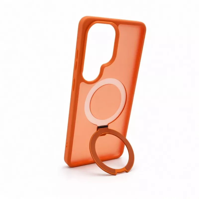 Evelatus Samsung Galaxy S26 Ultra Shield puzdro s MagSafe a stojanom matný prstenec oranžová