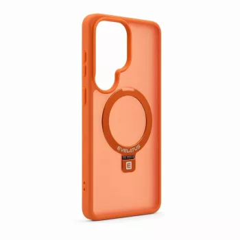 Evelatus Samsung Galaxy S26 Ultra Shield puzdro s MagSafe a stojanom matný prstenec oranžová