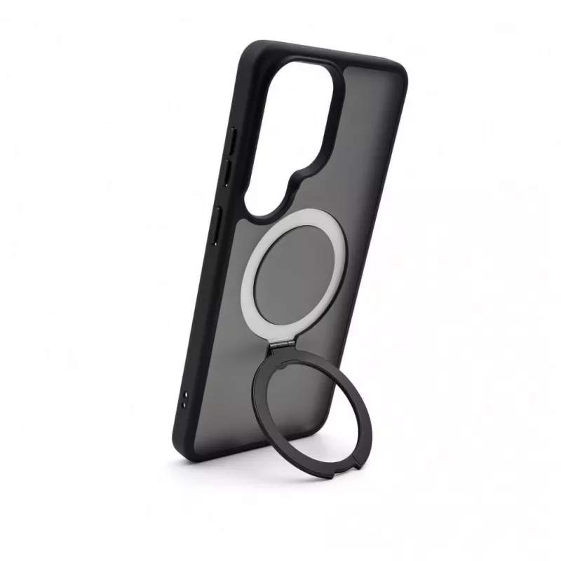 Evelatus Samsung Galaxy S26 Ultra Shield puzdro s MagSafe & stojanom matný ring čierne
