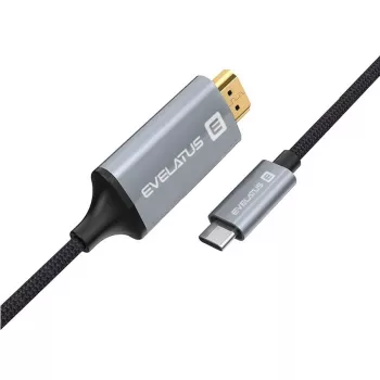 Evelatus TPC04 univerzálny dátový kábel HDMI na Type-C, čierny