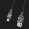 Evelatus USB-A to Lightning kábel 1.2m (MFi11CL) hliníkové puzdro opletený čierny