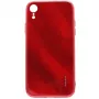 EVELATUS Water Ripple Full Color Electroplating tvrdené sklo puzdro pre Apple iPhone XR - červená