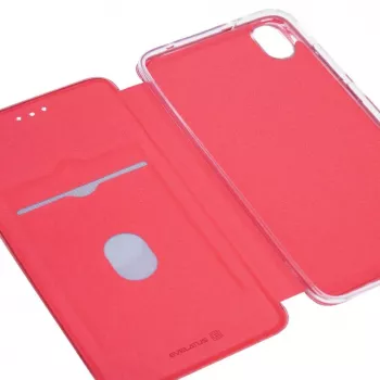 Evelatus Xiaomi Redmi 7A knižné puzdro vínovo červené