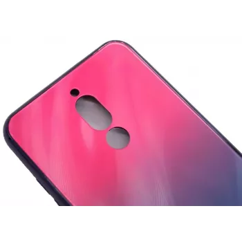 Evelatus Xiaomi Redmi 8 Water Ripple gradientové puzdro z tvrdeného skla proti rozbitiu gradientová ružovo-fialová