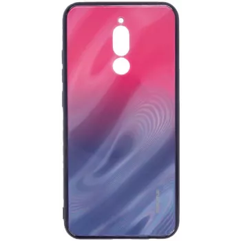 Evelatus Xiaomi Redmi 8 Water Ripple gradientové puzdro z tvrdeného skla proti rozbitiu gradientová ružovo-fialová