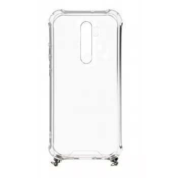 Evelatus Xiaomi Redmi Note 8 Pro Silikónové Transparentné s Retiazkou TPU Pásik Zlatá