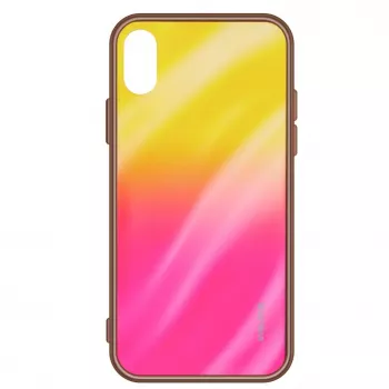 Evelatus Xiaomi Redmi Note 8 Pro Water Ripple Gradient Color Anti-Explosion tvrdené sklo puzdro gradient žlto-ružová