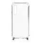 Evelatus Xiaomi Redmi Note 8 / Redmi Note 8 2021 silikónové transparentné s náhrdelníkom TPU remienok Space Gray