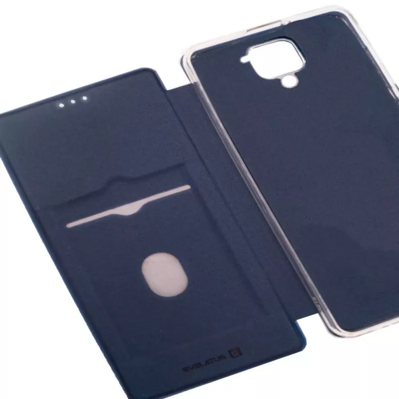 Evelatus Xiaomi Redmi Note 9 knižné puzdro tmavomodrá