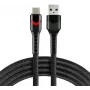 everActive CBB-1CBR USB-A na USB-C RGB-LED pletený kábel 1m 3A čierny