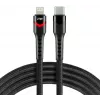 everActive CBB-1CIR USB-C na Lightning RGB LED kábel 1m 27W PD čierny