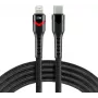 everActive CBB-1CIR USB-C na Lightning RGB LED kábel 1m 27W PD čierny