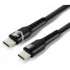 everActive CBB-1PDR USB-C na USB-C RGB LED opletený kábel 100cm 3A 60W