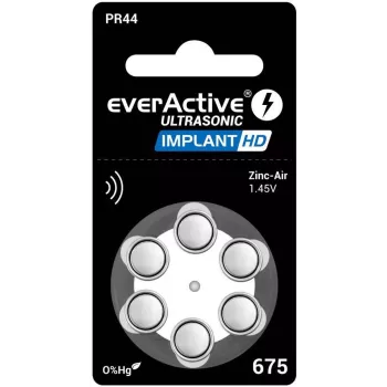everActive ULTRASONIC IMPLANT HD 675 / PR44 batérie do načúvacích prístrojov, balenie 6 ks