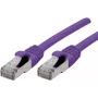 Exertis Connect 858516 Cat6a S/FTP patch kábel, 1m, fialový, RJ45, 10Gbps, 500MHz