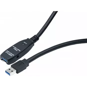 EXERTIS CONNECT aktívny predlžovací USB 3.0 kábel s repeaterom, USB Type-A konektor samec na USB Type-A konektor samica, 5,0 m, čierna (149254)