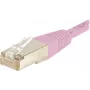EXERTIS CONNECT CAT.6 S/FTP PiMF patch kábel, ružová, 1,0 m, Slim Snagless Boot, LSZH 854480