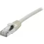 EXERTIS CONNECT Cat 6A S/FTP patch kábel, 0,5m, sivý, štíhla odľahčovacia objímka 858403