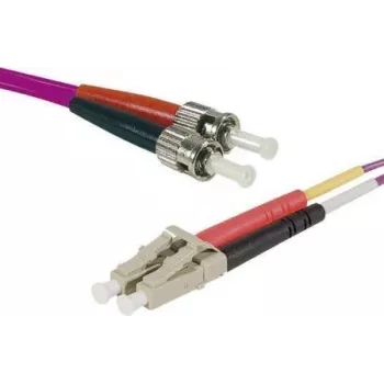 EXERTIS CONNECT OM4 LWL patch kábel, LC Duplex na ST Duplex, 50/125µm, Erika fialový, 2 m 392792