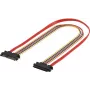 EXERTIS CONNECT SATA predlžovací kábel, SATA 22 pin konektor samec na SATA 22 pin konektor samica (5V + 12V), 0,5 m, na predĺženie SATA dátového a napájacieho rozhrania, čierny 147500