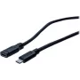 EXERTIS CONNECT USB 3.1 Gen 1 USB-C predlžovací kábel, konektor samec na konektor samica, 2 m, 5 Gbit/s, čierny 150341