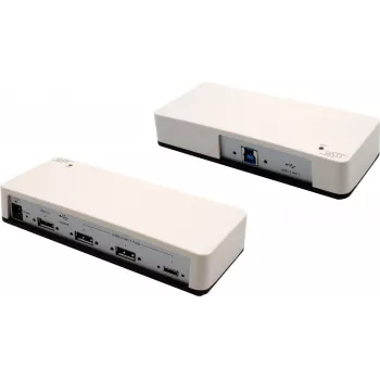 EXSYS EX-1182VIS-2 7-portový USB 3.2 Gen 1 priemyselný hub, kov, béžový
