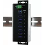 EXSYS EX-1187HMVS-WT 7-port USB 3.2 Gen 1 priemyselný kovový hub