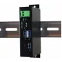 EXSYS EX-1195HMS Industrial 4-port USB 3.1 Gen 1 hub s USB-C, montáž na DIN lištu, 9-48V DC